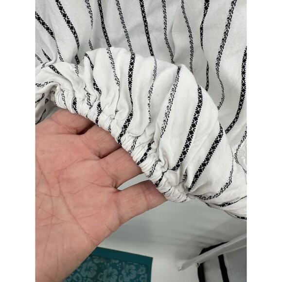 Savanna Jane Embroidered Floral Peasant Tunic Top Women’s M Boho Striped - Picture 10 of 11